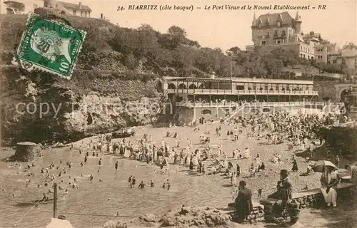 AK / Ansichtskarte Biarritz_Pyrenees_Atlantiques Port Vieux le Nouvel Etablissement Biarritz_Pyrenees