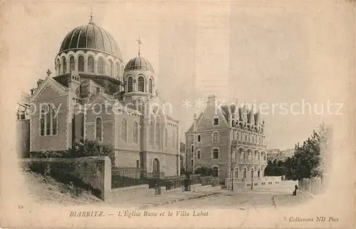 AK / Ansichtskarte Biarritz_Pyrenees_Atlantiques Eglise Russe Villa Labat Biarritz_Pyrenees