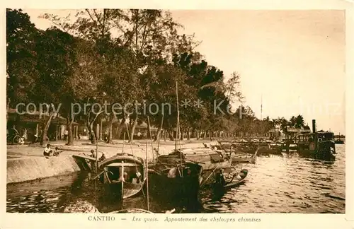 AK / Ansichtskarte Cantho_Can_Tho Quai Appomentement des Cheloupes Chinoises 