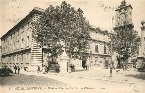 AK / Ansichtskarte Aix en Provence Hotel de Ville Tour de l Horloge Aix en Provence