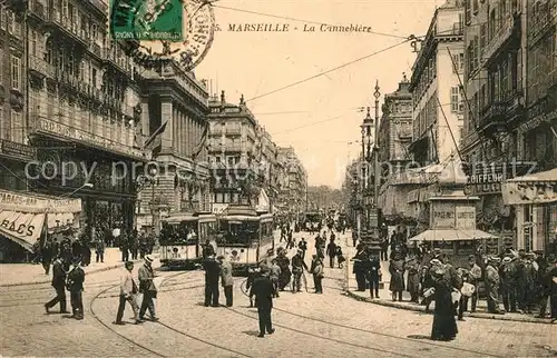AK / Ansichtskarte Marseille_Bouches du Rhone La Cannebiere Marseille
