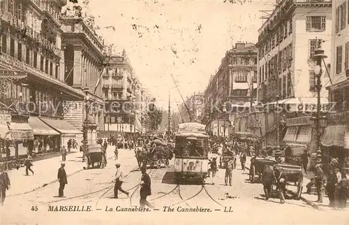 AK / Ansichtskarte Marseille_Bouches du Rhone La Cannebiere  Marseille