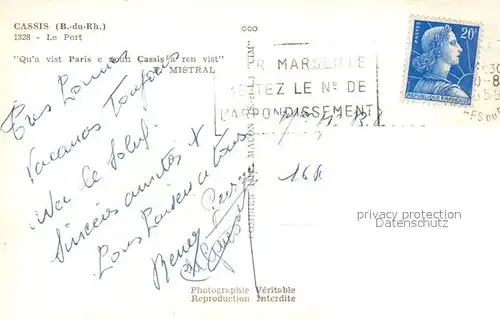 AK / Ansichtskarte Cassis Port Cassis