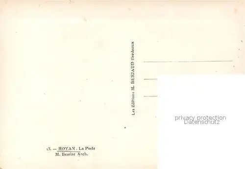 AK / Ansichtskarte Royan_Charente Maritime La Poste Royan Charente Maritime
