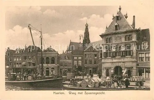 AK / Ansichtskarte Haarlem Waag met Spaarnegezicht Haarlem
