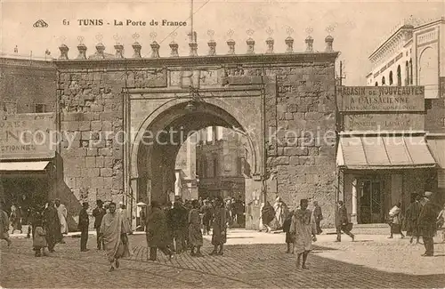 AK / Ansichtskarte Tunis La Porte de France Tunis