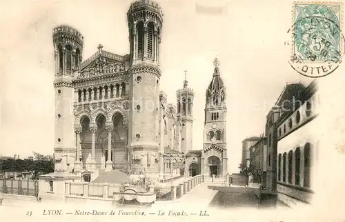 AK / Ansichtskarte Lyon_France Notre Dame de Fourviere La Facade Lyon France