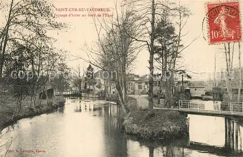 AK / Ansichtskarte Saint_Cyr_du_Vaudreuil Paysage dhiver au bord de l Eure 