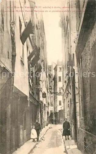 AK / Ansichtskarte Paris Rue de Venise Paris