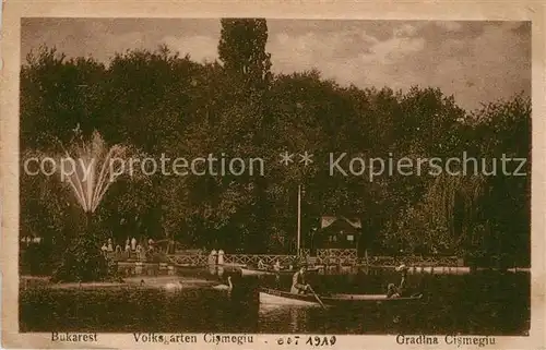 AK / Ansichtskarte Bukarest Volksgarten Cismegiu Bukarest