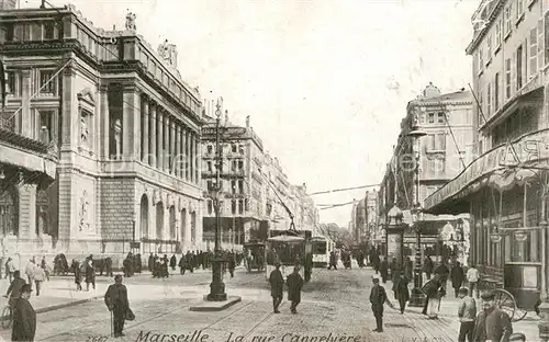 AK / Ansichtskarte Marseille_Bouches du Rhone La rue Cannebiere Marseille