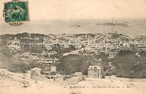 AK / Ansichtskarte Marseille_Bouches du Rhone Vue generale sur les Iles Marseille