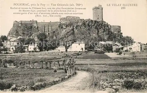 AK / Ansichtskarte Polignac_Charente Maritime Rocher et ruines du Chateau fort Polignac