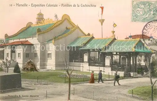 AK / Ansichtskarte Marseille_Bouches du Rhone Exposition Coloniale Pavillon de la Cochinchine Marseille
