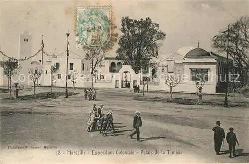 AK / Ansichtskarte Marseille_Bouches du Rhone Exposition Coloniale Palais de la Tunisie Marseille