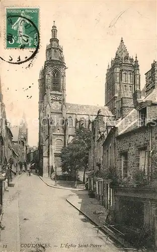 AK / Ansichtskarte Coutances Eglise Saint Pierre Coutances