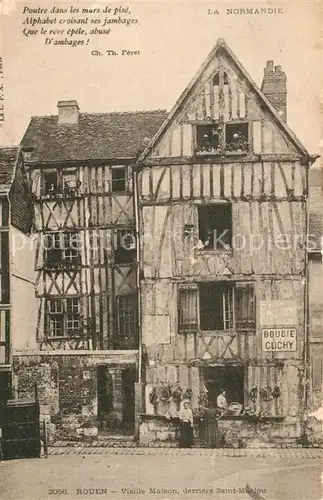 AK / Ansichtskarte Rouen Vieille Maison derriere Saint Maclou Rouen