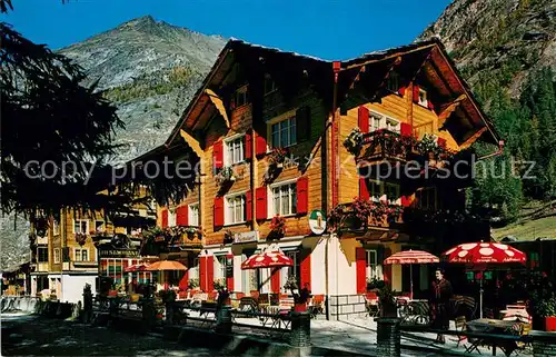AK / Ansichtskarte Almagell_VS Pension Restaurant Edelweiss Almagell VS