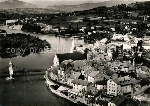 AK / Ansichtskarte Seyssel_Haute Savoie Vue aerienne Le Pont sur la Rhone Seyssel Haute Savoie