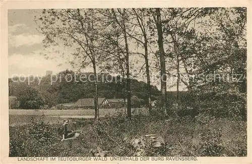 AK / Ansichtskarte Borgholzhausen Teutoburger Wals unterhalb der Burg Ravensburg Borgholzhausen