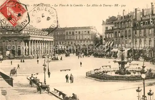 AK / Ansichtskarte Bordeaux Place de la Comedie  Bordeaux