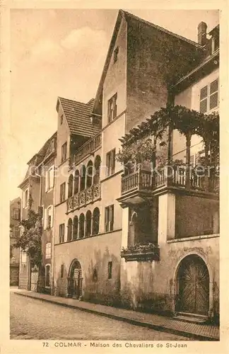 AK / Ansichtskarte Colmar_Haut_Rhin_Elsass Maison des Chevaliers de St. Jean Colmar_Haut_Rhin_Elsass