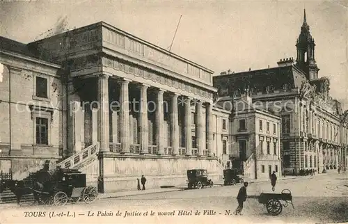 AK / Ansichtskarte Tours_Indre et Loire Palais de Justice et le nouvel Hotel de Ville Tours Indre et Loire