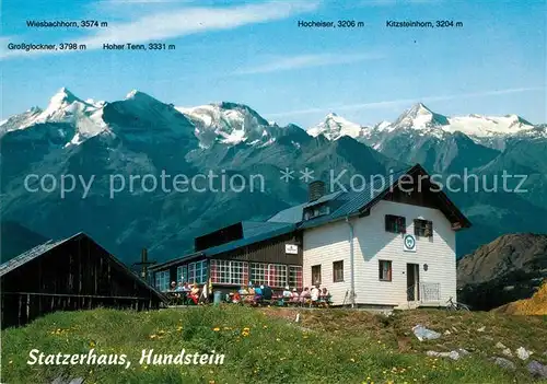 AK / Ansichtskarte Zell_See Statzerhaus am Hundstein Berggasthof Alpenpanorama Hohe Tauern Zell_See