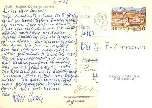 AK / Ansichtskarte St_Moritz_GR Hallenbad St_Moritz_GR