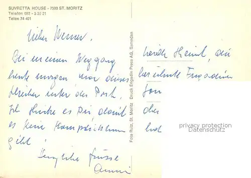 AK / Ansichtskarte St_Moritz_GR Suvretta House Hallenbad St_Moritz_GR