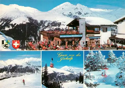 AK / Ansichtskarte Davos_Platz_GR Bergrestaurant Jschalp Wintersportplatz Alpen Davos_Platz_GR