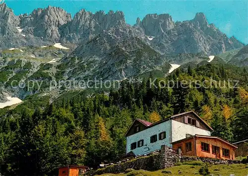 AK / Ansichtskarte Going_Wilden_Kaiser_Tirol Gaudeamushuette mit Toerlspitzen Kaisergebirge Going_Wilden_Kaiser_Tirol