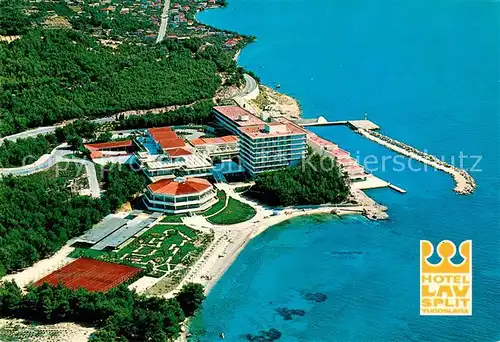 AK / Ansichtskarte Split_Spalato Hotel Lav Hafen Fliegeraufnahme Split_Spalato