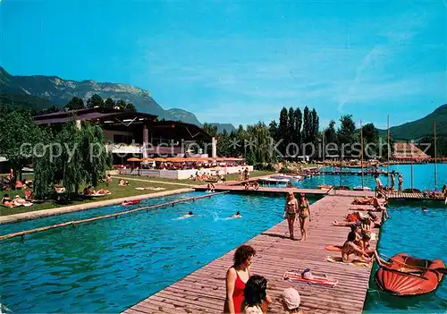 AK / Ansichtskarte Kalterer_See_Suedtirol Restaurant Gretl am See Badesteg Kalterer_See_Suedtirol