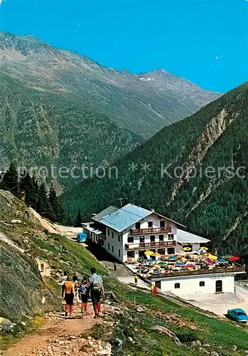 AK / Ansichtskarte Soelden_oetztal Gasthof Sonnenplatte Gaislachalm Bergwanderung Alpen Soelden oetztal