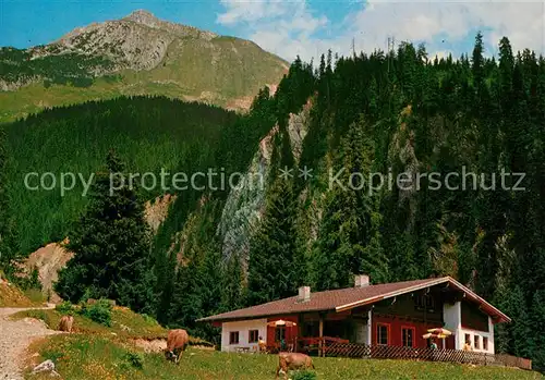 AK / Ansichtskarte Elbigenalp Jausenstation Gibler Alm mit Rotwandspitze Elbigenalp