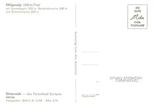 AK / Ansichtskarte Elbigenalp Fliegeraufnahme mit Sonnenkogel Rotschrofenspitze und Griestalerspitze Elbigenalp