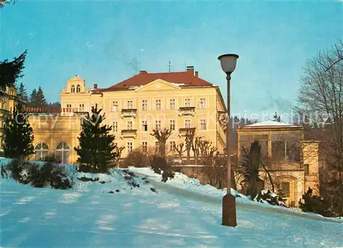 AK / Ansichtskarte Marianske_Lazne Erholungsheim der Revolutionaeren Gewerkschaftsbewegung Donbas im Winter Marianske_Lazne