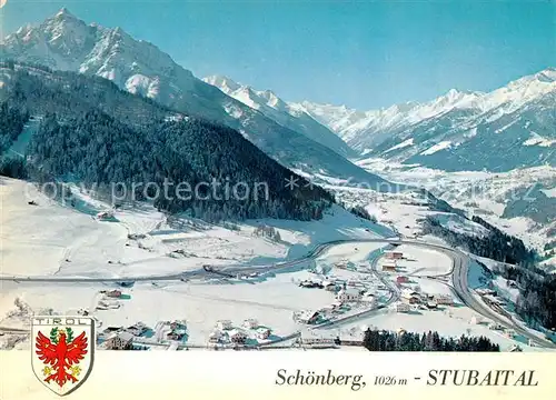 AK / Ansichtskarte Schoenberg_Stubaital Winterlandschaft Schoenberg_Stubaital