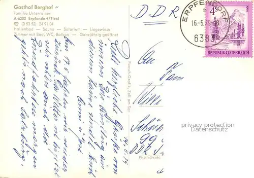 AK / Ansichtskarte Erpfendorf Gasthof Berghof Erpfendorf