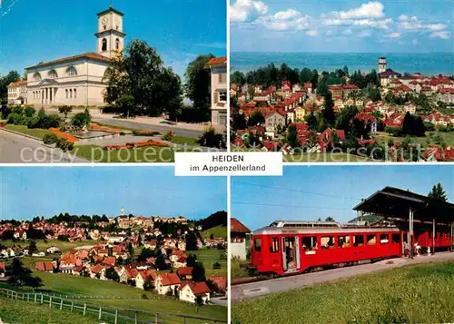 AK / Ansichtskarte Heiden_AR Kirche Eisenbahn Panorama Heiden_AR