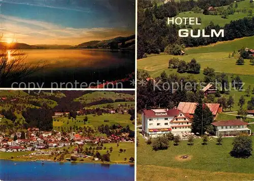 AK / Ansichtskarte Oberaegeri Hotel Gulm Fliegeraufnahme Oberaegeri