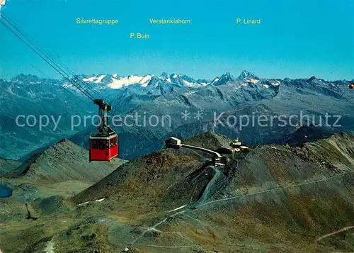 AK / Ansichtskarte Davos_Parsenn_GR Weissfluhjoch Silvrettagruppe Piz Linard Davos_Parsenn_GR