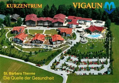 AK / Ansichtskarte Vigaun_Bad Kurzentrum Sant Barbara Therme Fliegeraufnahme Vigaun_Bad