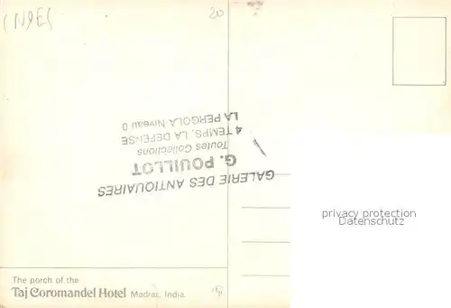 AK / Ansichtskarte Madras_Tamil_Nadu Taj Coromandel Hotel Madras_Tamil_Nadu