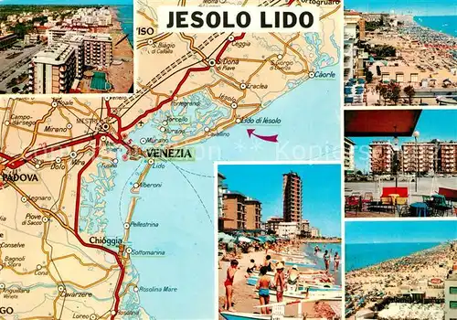 AK / Ansichtskarte Jesolo_Lido Panoramakarte Fliegeraufnahme Jesolo Lido