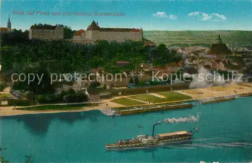 AK / Ansichtskarte Pirna mit Schloss Sonnenstein Pirna