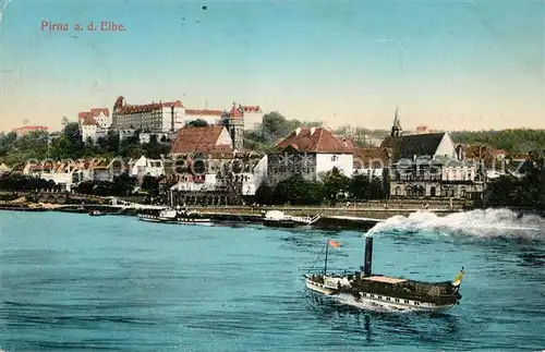 AK / Ansichtskarte Pirna Partie an der Elbe Pirna