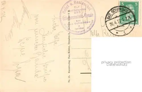 AK / Ansichtskarte Saechsische_Schweiz Schrammsteinbaude Saechsische Schweiz