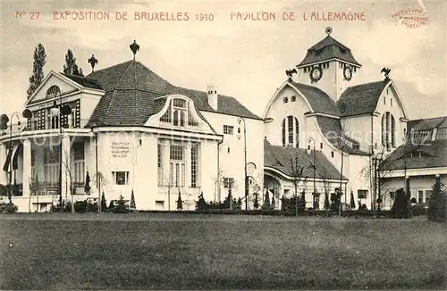 AK / Ansichtskarte Exposition_Universelle_Bruxelles_1910 Pavillon de l Allemagne 